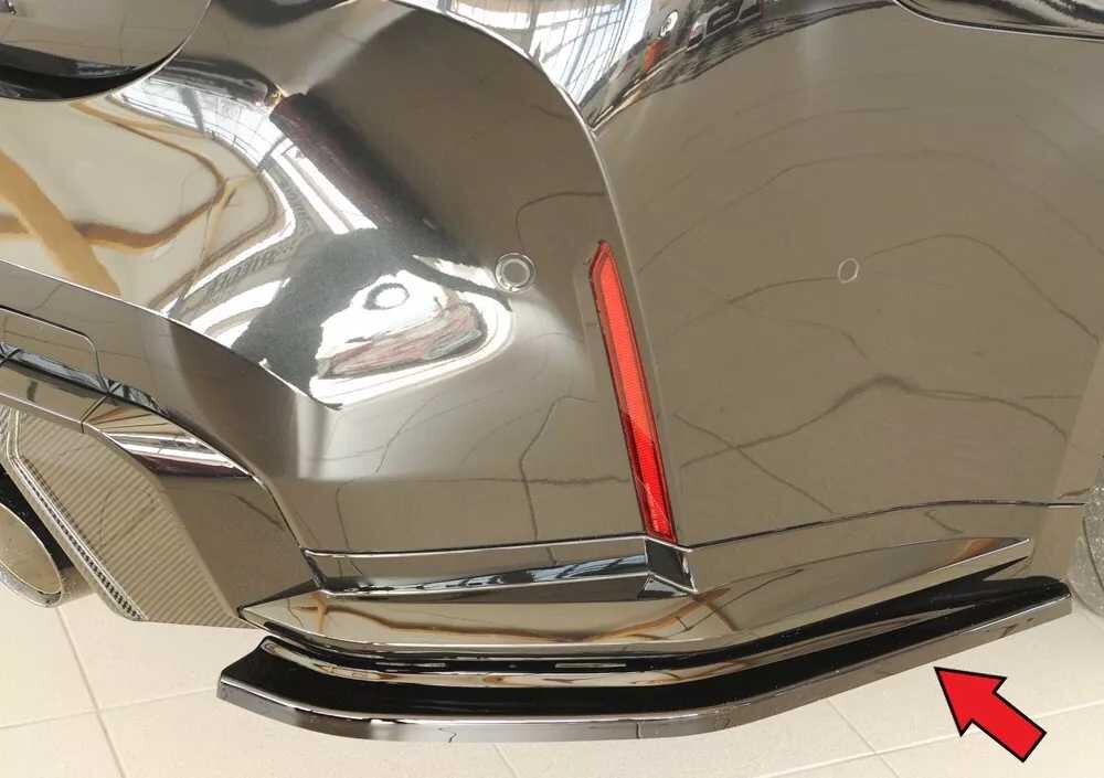 Rieger Tuning Rieger spoiler pod zadní nárazník na pravé straně pro BMW Řada 4 G82 M4 CSL G34MKS kupé r.v. 07/22-, plast ABS lakovaný do černé lesklé barvy