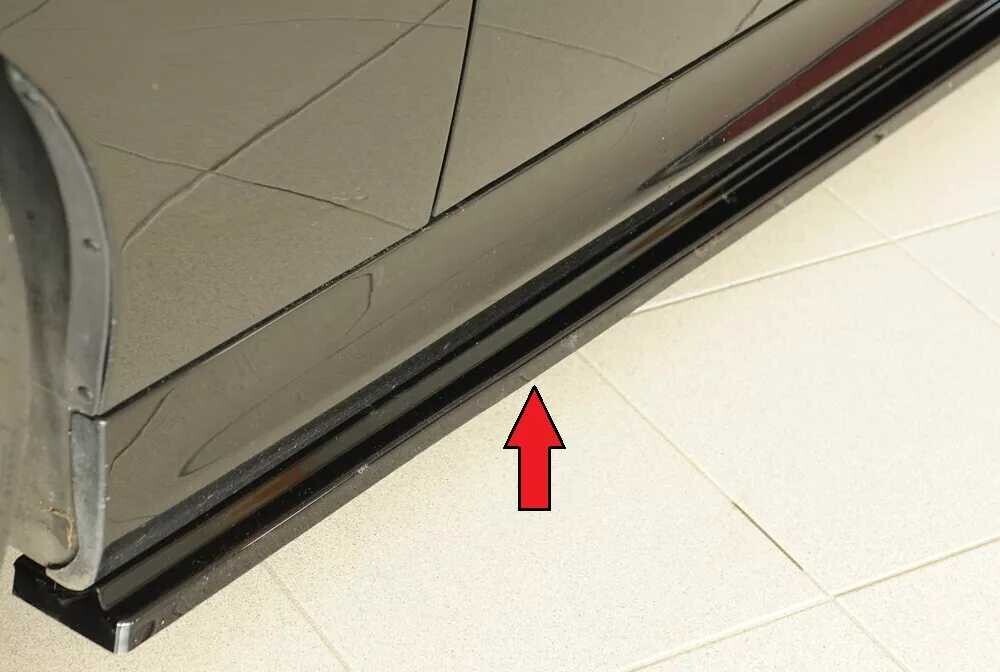 Rieger Tuning Rieger spoiler pod boční práh mont. strana pro BMW řada 3 E91 touring, 09/08-, plast ABS lakovaný do černé lesklé barvy, levá strana
