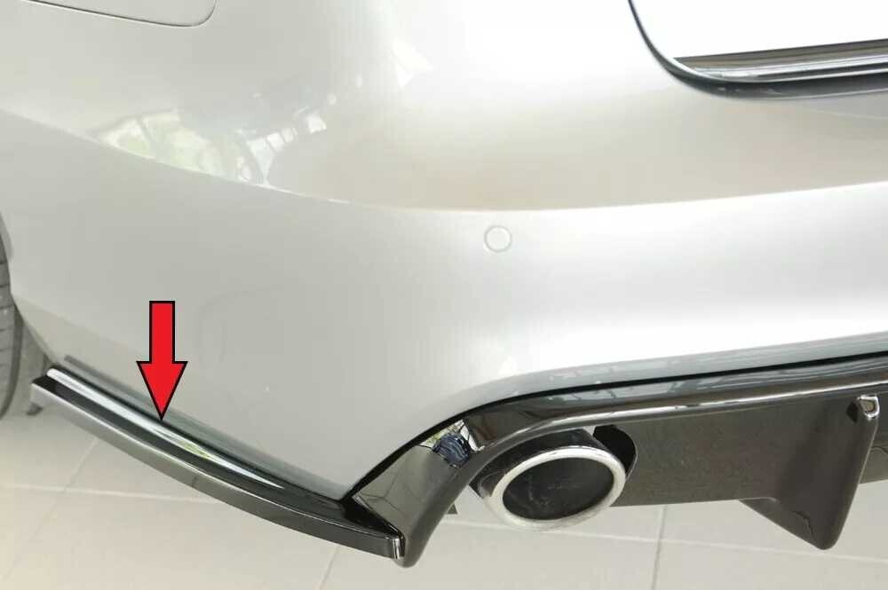 Rieger Tuning Rieger spoiler pod zadní nárazník na levé straně pro Audi A6 4G, C7 sedan r.v. 11/10-08/14, plast ABS lakovaný do černé lesklé barvy