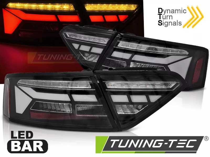 LED BAR TAIL LIGHTS BLACK SEQ fits AUDI A5 11-16 OEM BULB