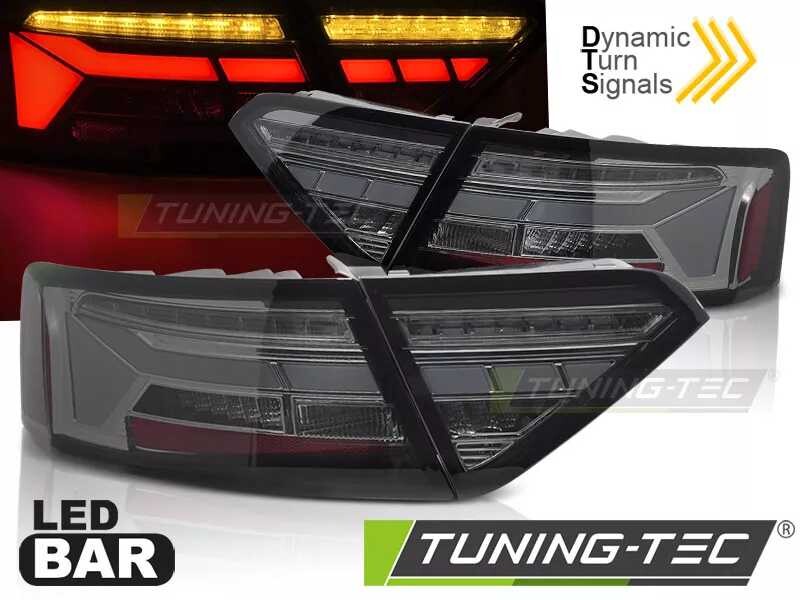 LED BAR TAIL LIGHTS SMOKE SEQ fits AUDI A5 11-16 OEM BULB