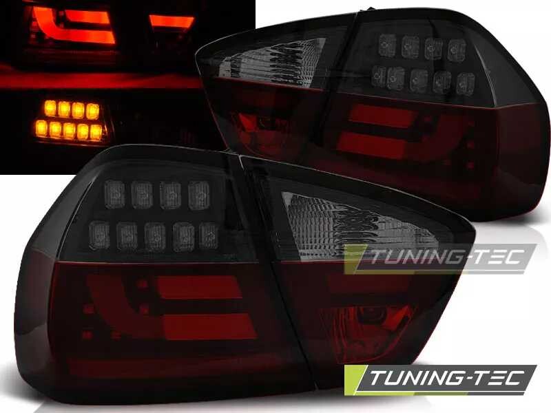 LED BAR TAIL LIGHTS RED SMOKE BLACK fits BMW E90 03.05-08.08