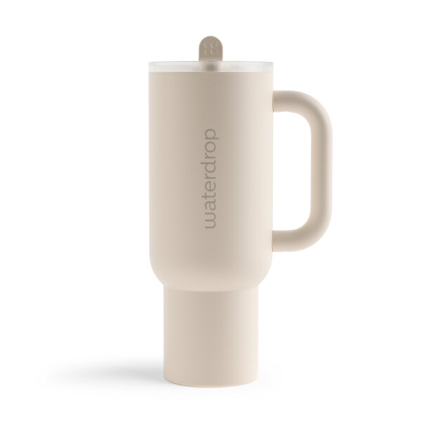 Waterdrop Termo Hrnek Explorer - krémově bílá cestovní hrnek z dvoustěnné nerezové oceli 1,1 l 1100 ml