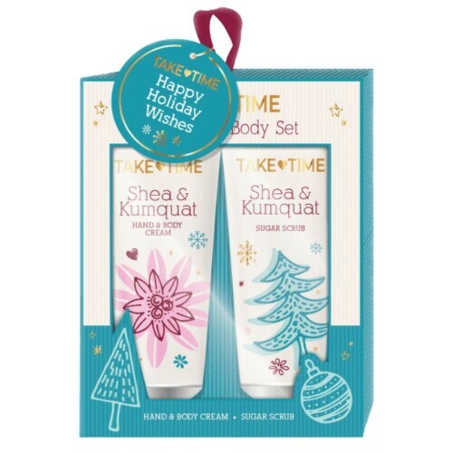 TAKE TIME Krém na ruce a tělo 50ml + Cukrový peeling 50ml