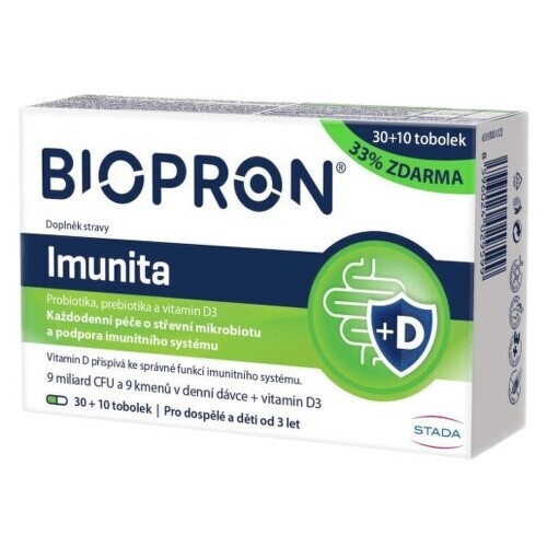 Biopron Imunita probiotika + vitamin D tob.30+10