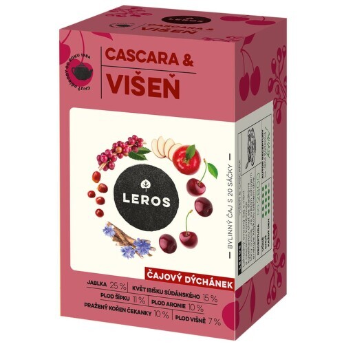 LEROS Čajový dýchánek cascara & višeň 20x2g