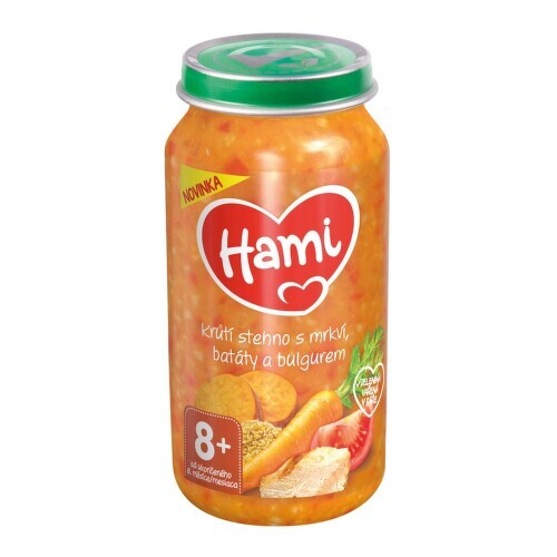Hami Krůtí stehno s mrkví batáty bulgurem 250g 8m+