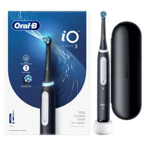 Oral-B iO Series 3 Black elektrický kartáček + cestovní pouzdro