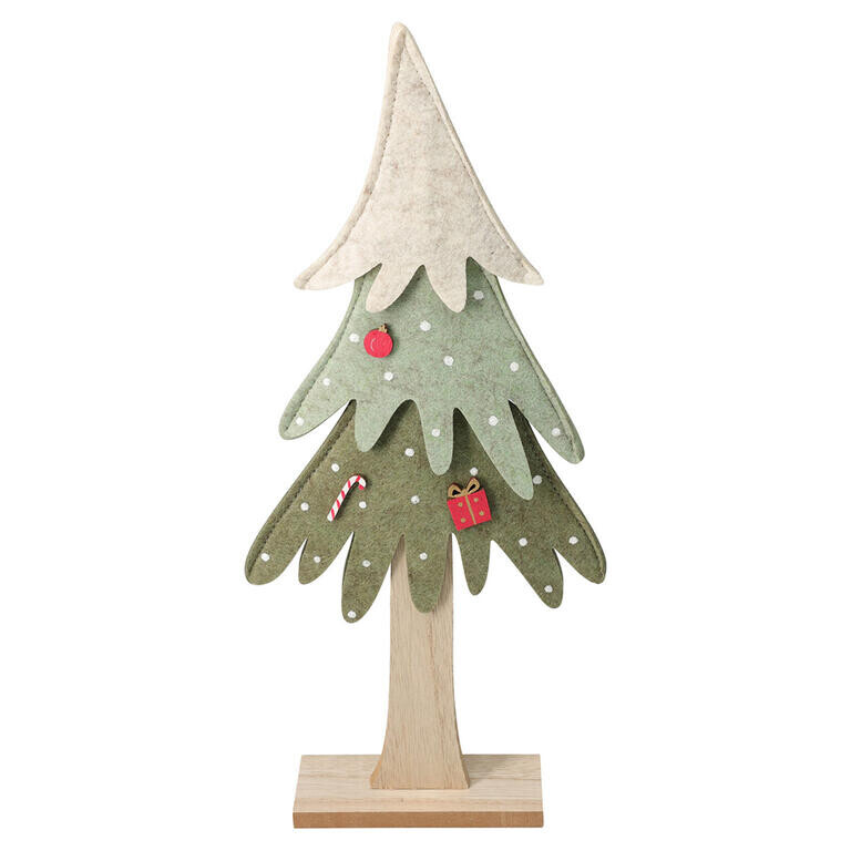 Filcová vánoční dekorace STROMEK zelený