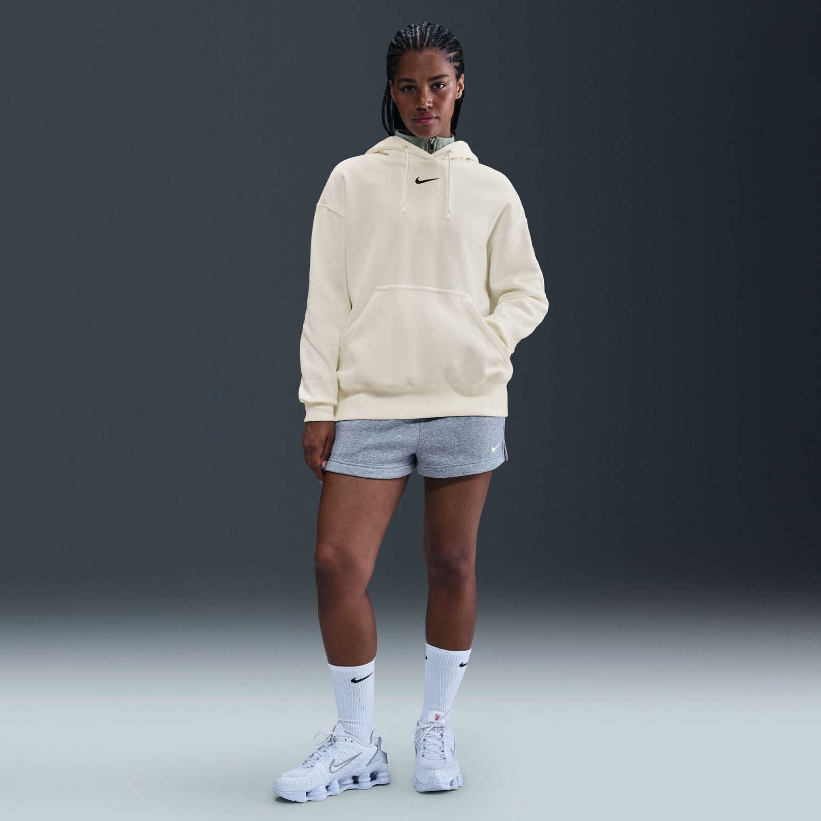 Nike Sportswear Phoenix Fleece Womens Oversized Pullover Hoodie M