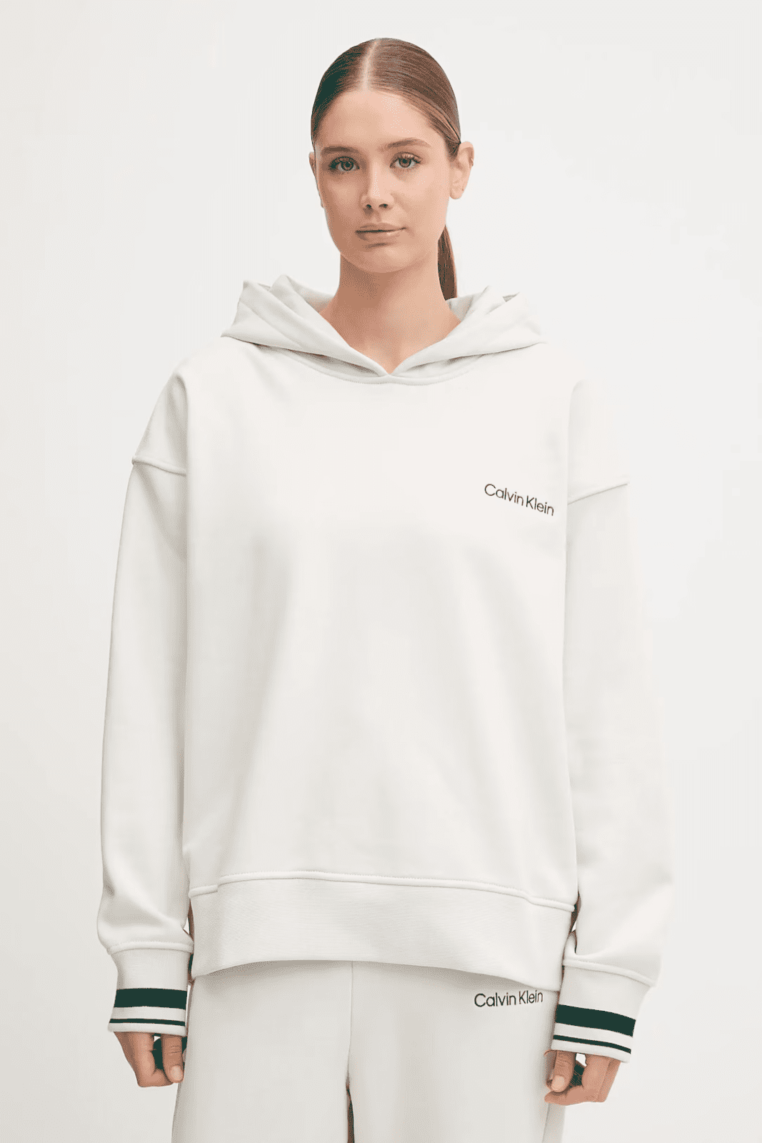 Calvin Klein HOODIE WITH RIB GRAPHIC S