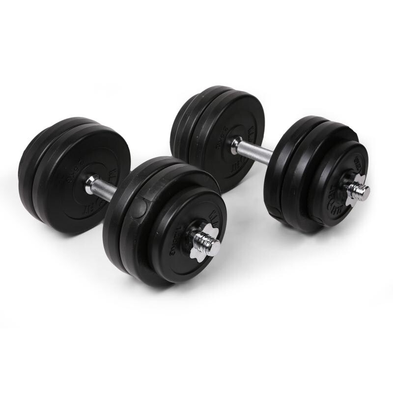 Pár jednoručních činek Klarfit, 6 závaží, 2x 15 kg činka