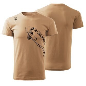 Giants fishing Tričko pánské béžové Plavající kapr|vel. 3XL