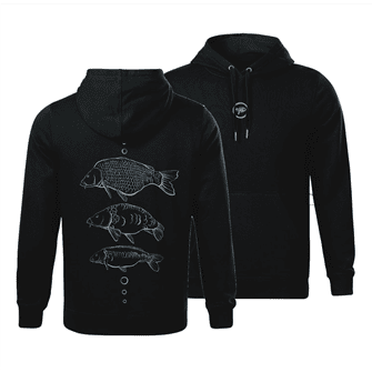 Giants Fishing Mikina pánská černá Tři kapři