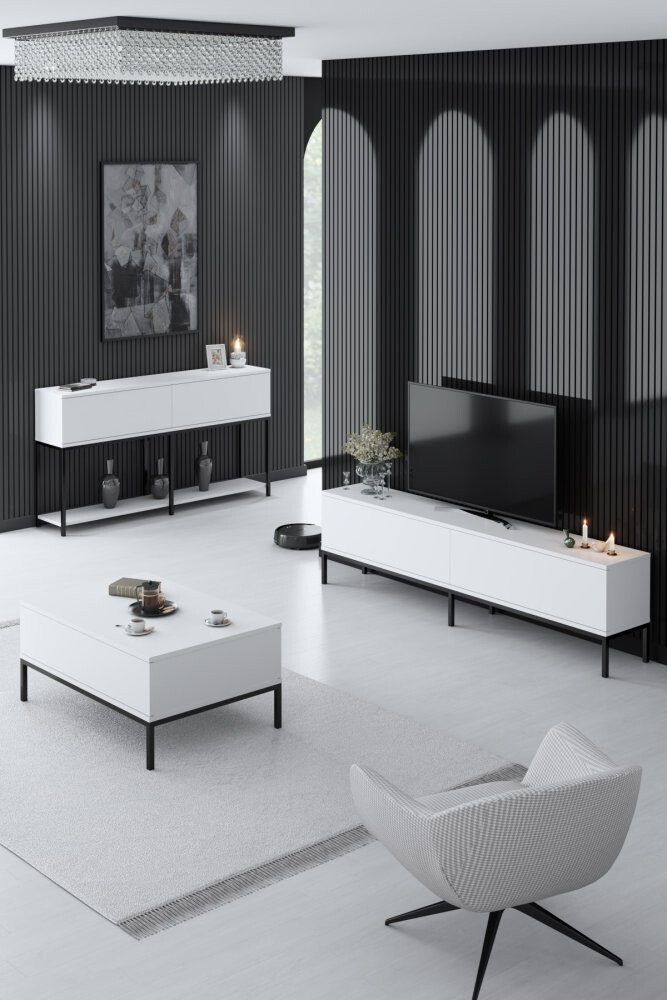 Living Room Furniture Set Lord - Black, White