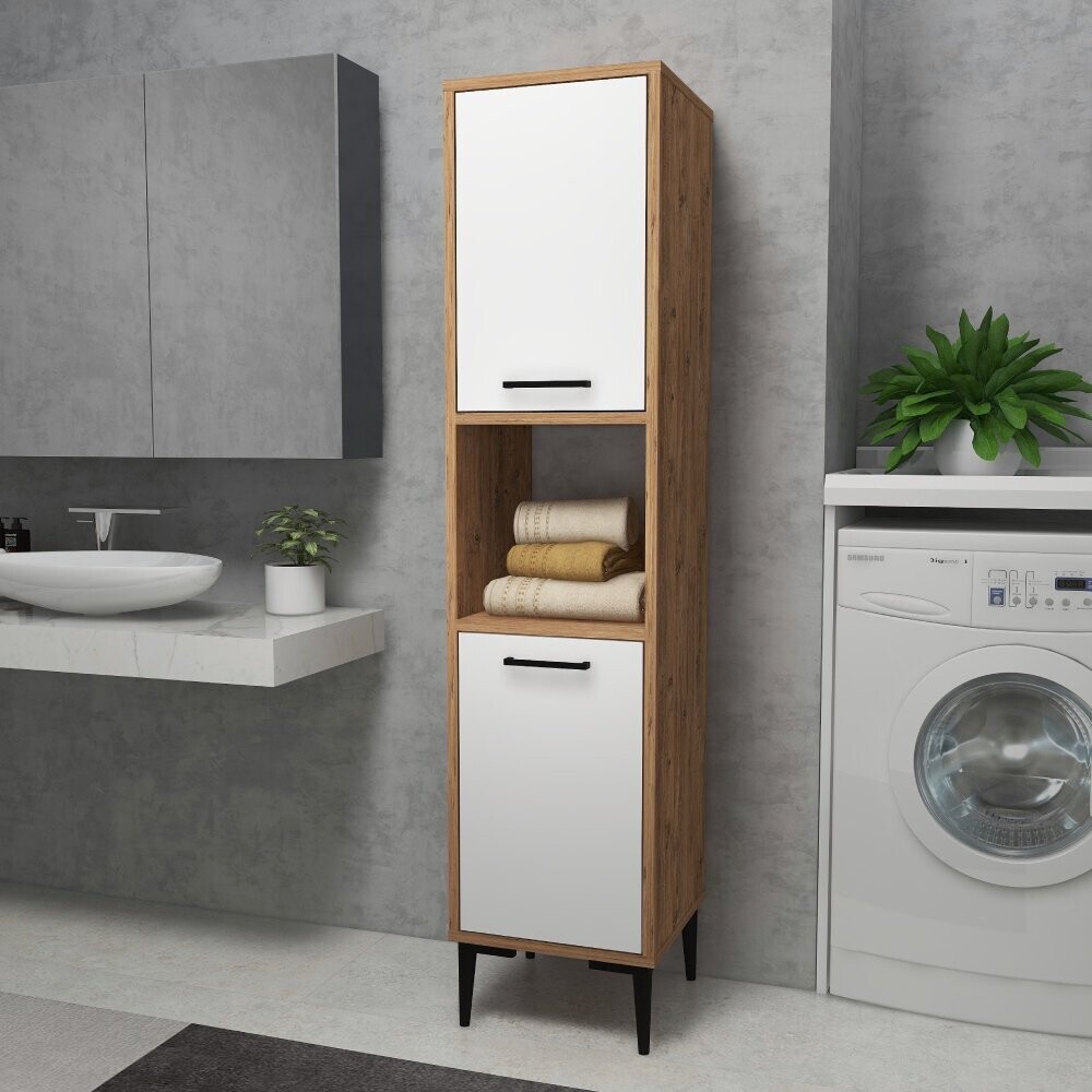 Víceúčelová skříňka Daminol - Atlantic Pine, White