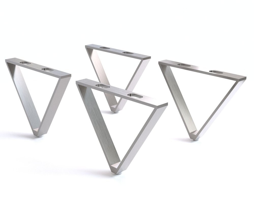 Podnož ve tvaru V 15 cm z nerezové oceli (sada 4 kusů) Tvar V