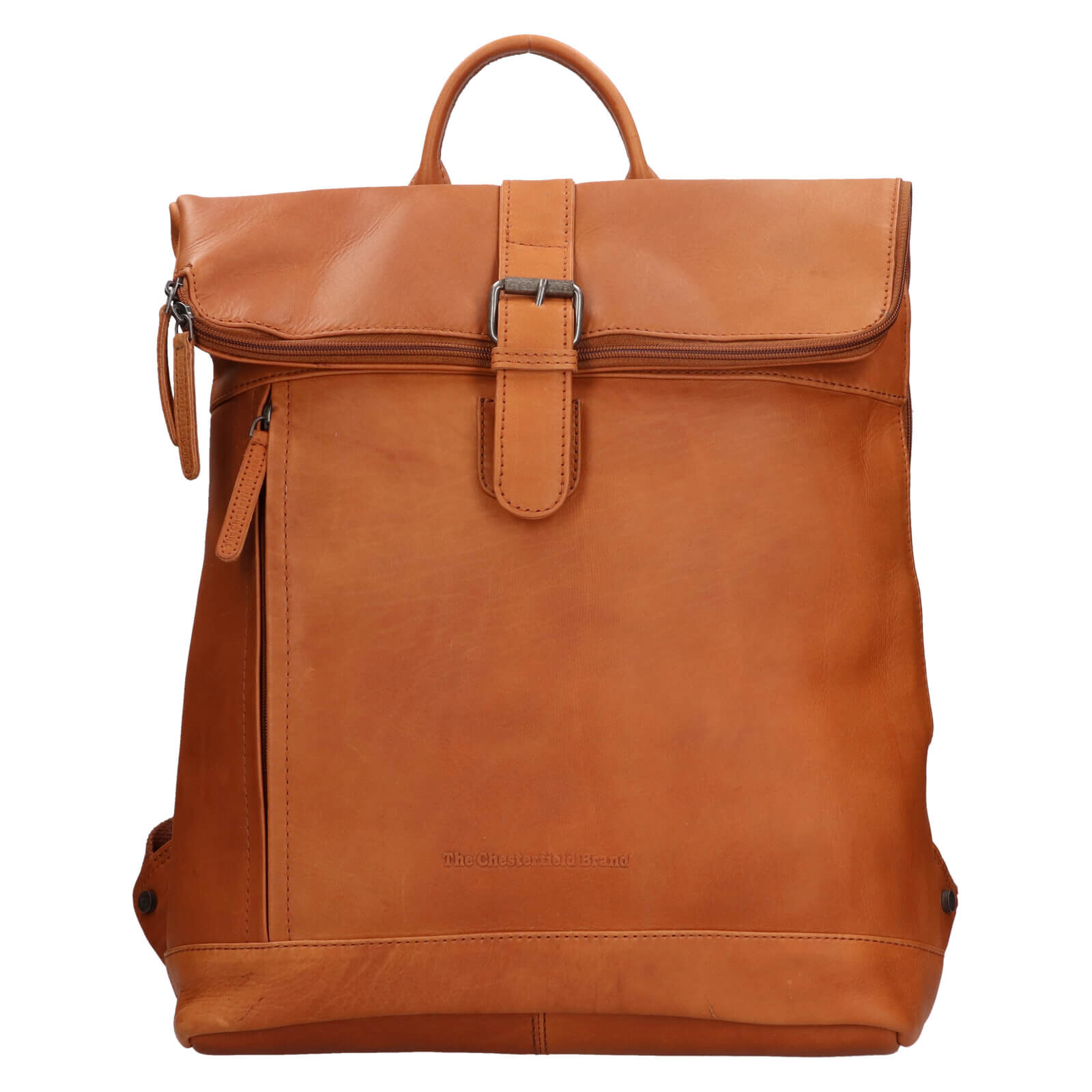 Kožený rolovací batoh The Chesterfield Brand Larsen - koňak 7,2l