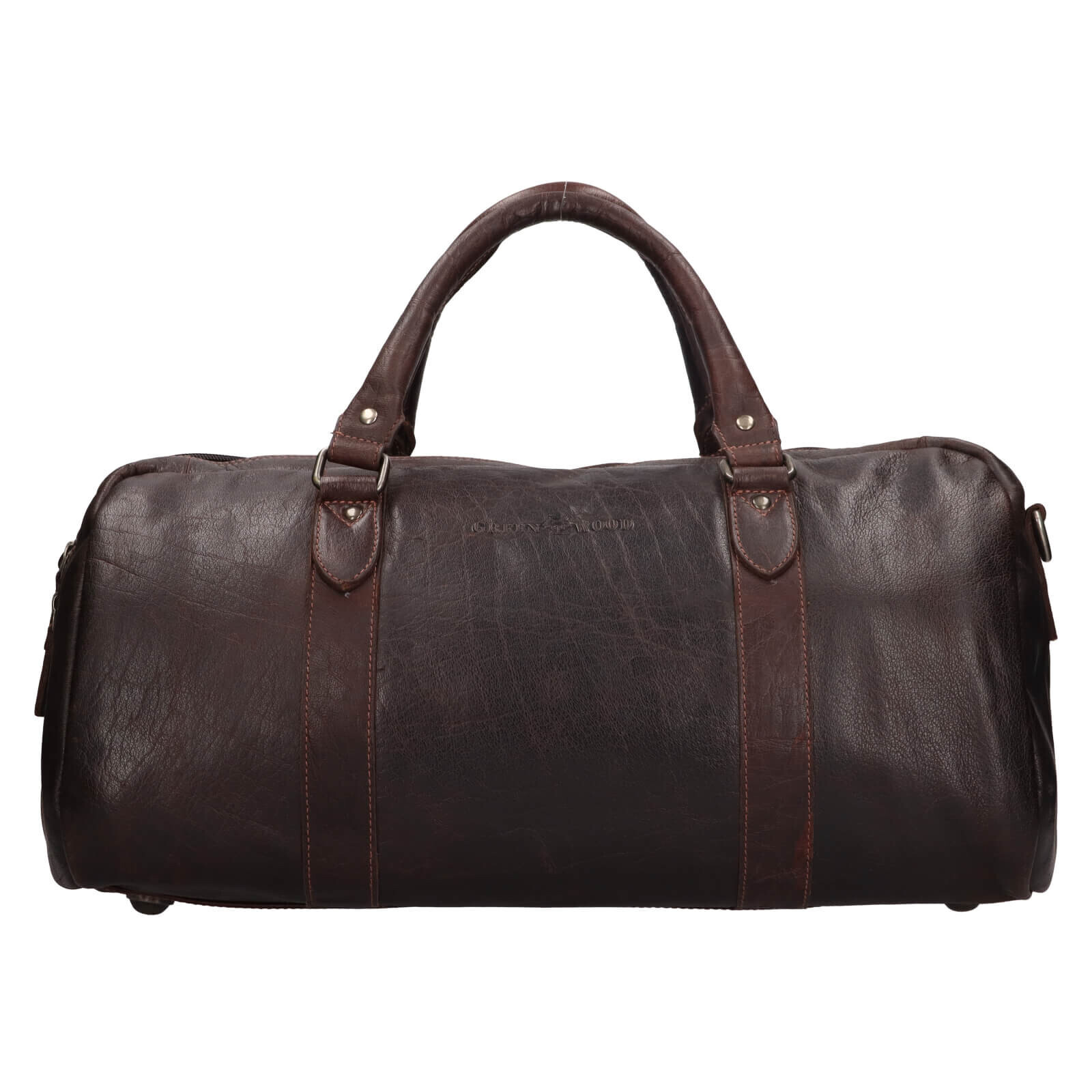 Kožená cestovní taška Greenwood Koen - tmavě hnědá