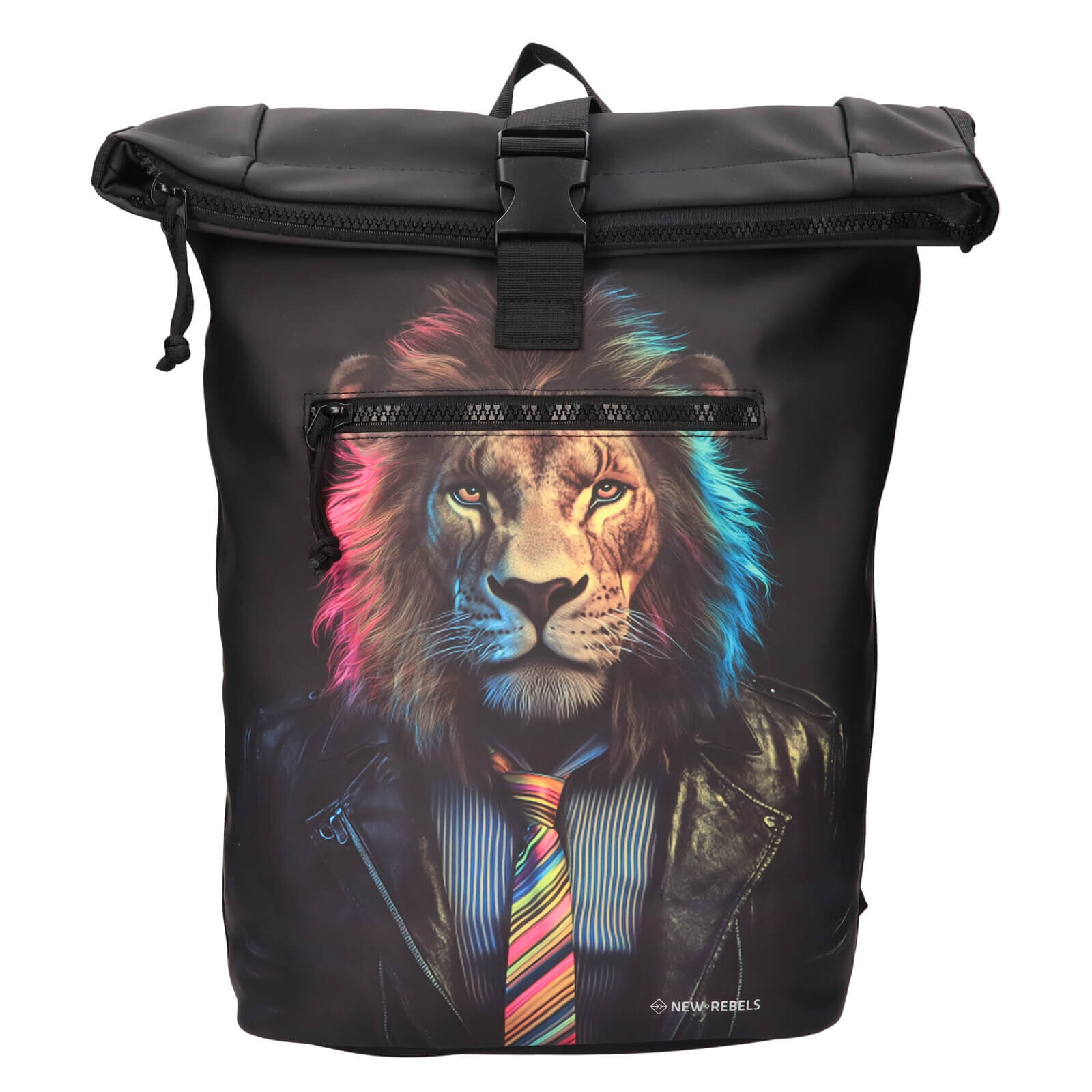 Velký rolovací batoh New Rebels Lion - černá 0,8l