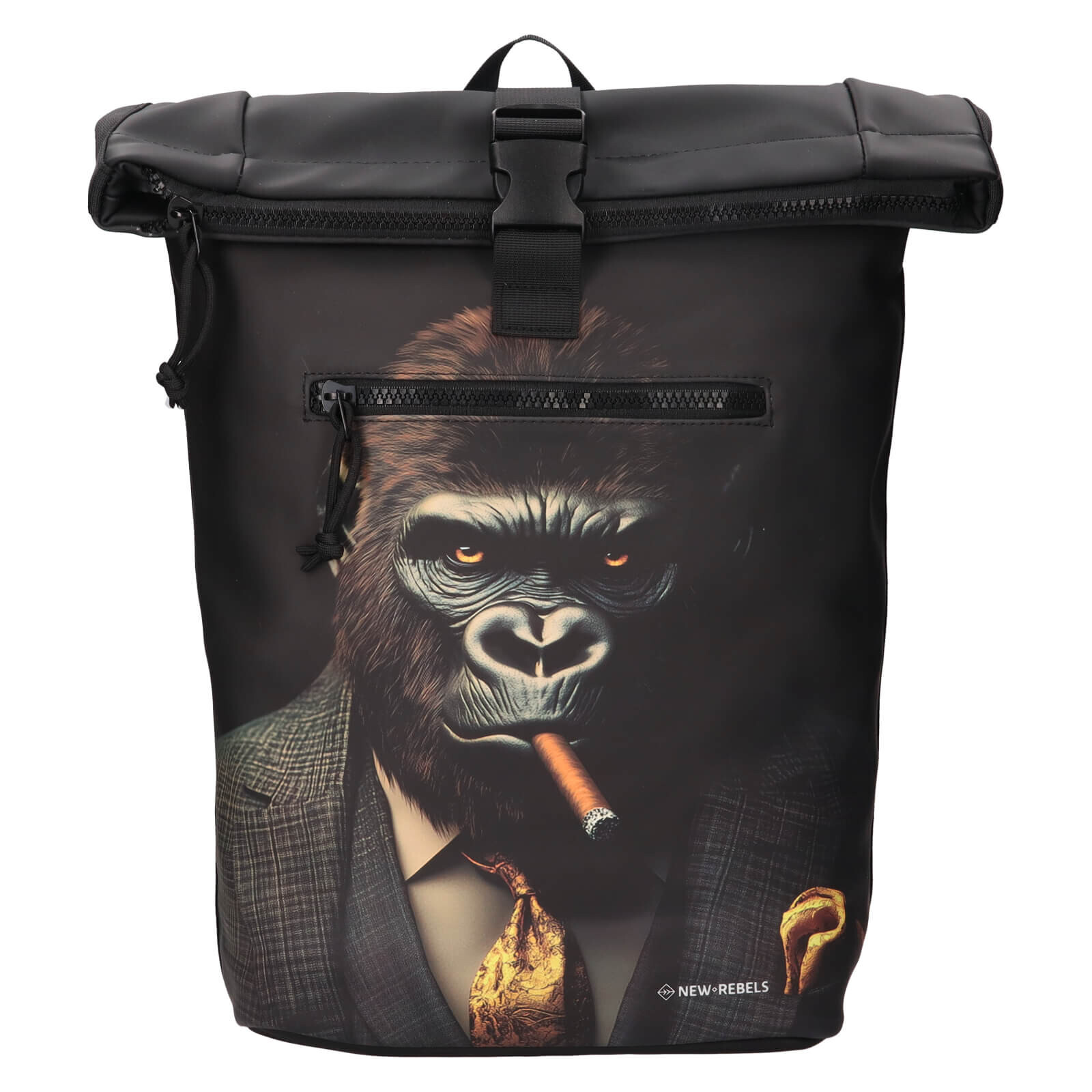 Velký rolovací batoh New Rebels Gorila - černá 0,8l