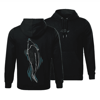 Giants Fishing Mikina pánská černá Kapr u hladiny