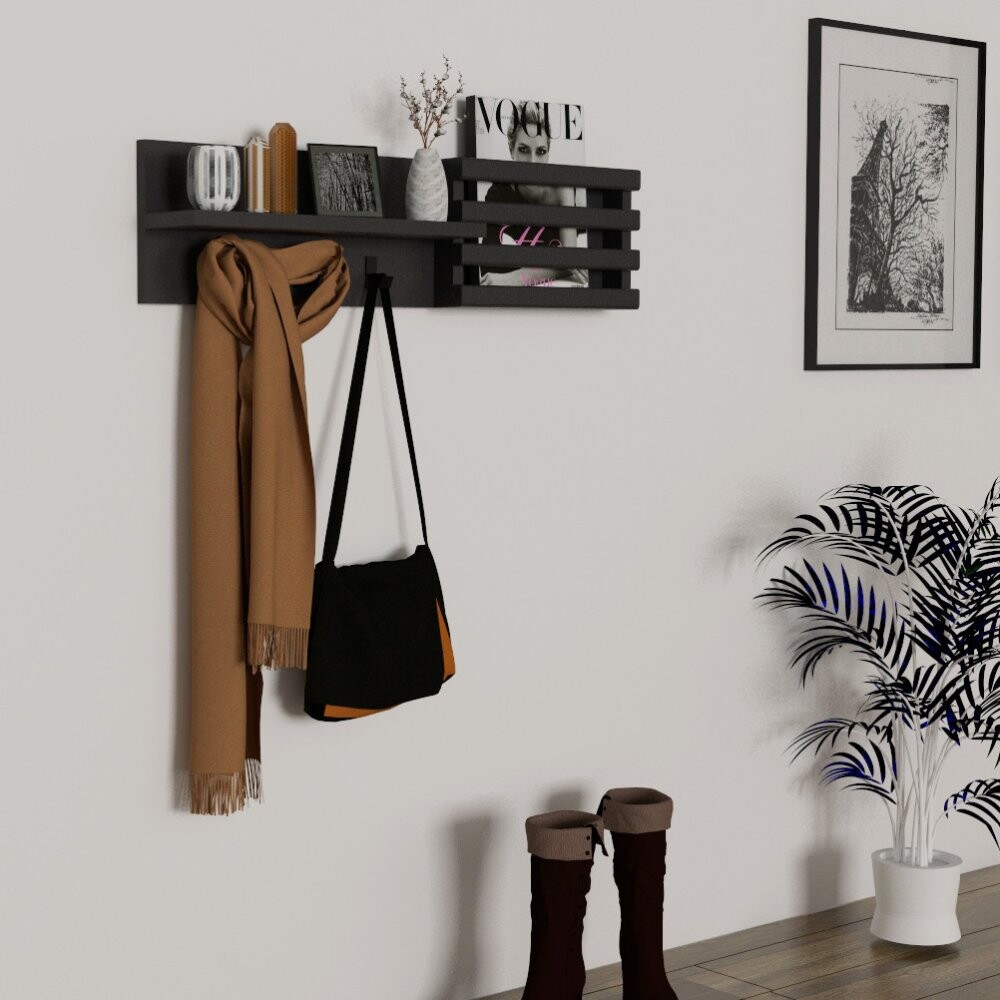 Předsíňová stěna Huso - Anthracite