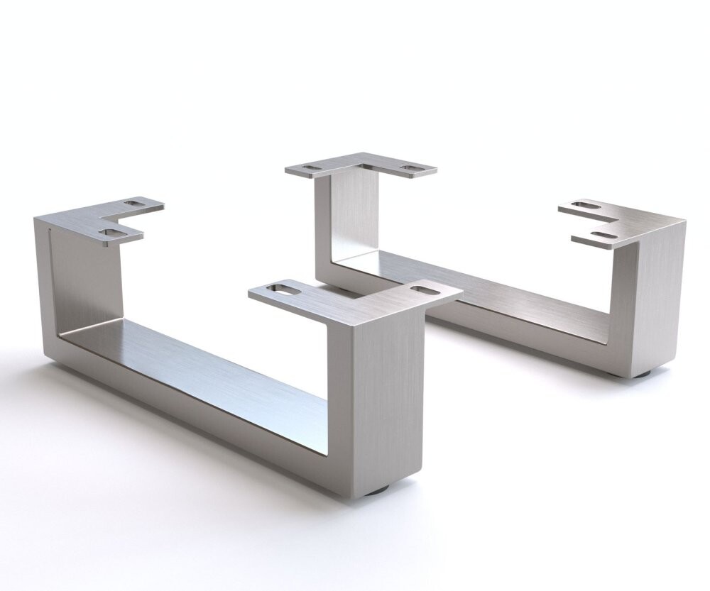 Podnož Live-Edge pro příborníky a vitríny nerezová ocel (sada 2 kusů)