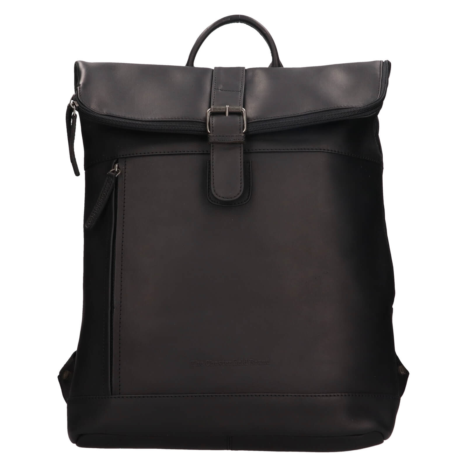 Kožený rolovací batoh The Chesterfield Brand Larsen - černá 7,2l