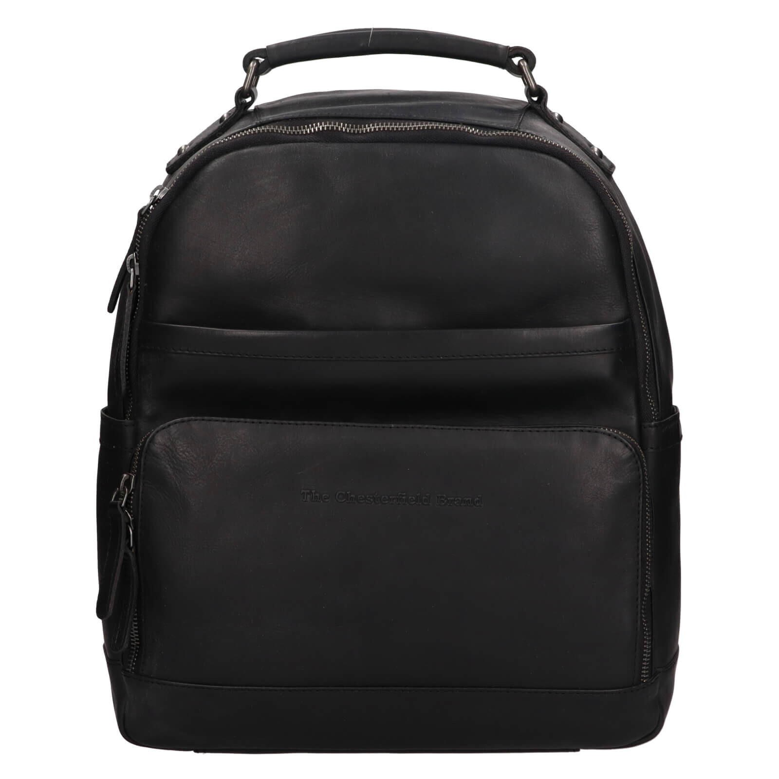 Kožený business batoh na notebook The Chesterfield Brand Austin - černá 17l