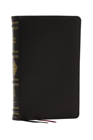 KJV, Personal Size Reference Bible, Sovereign Collection, Black Premium Goatskin Leather, Premier Collection, Comfort Print - Thomas Nelson