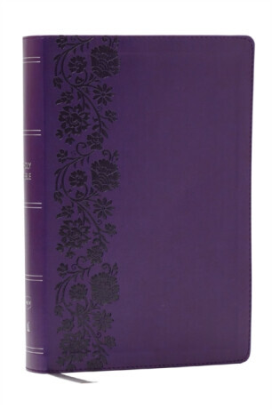 NKJV Giant Print End-of-Verse Reference Bible, Purple Leathersoft, Red Letter, Comfort Print - Thomas Nelson