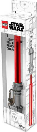LEGO Star Wars gelové pero Světelný meč s klipem - červené