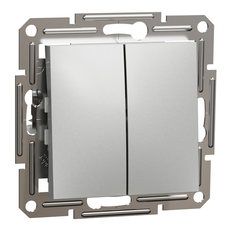 Přepínač sériový řazení 5 Schneider Electric Asfora aluminium