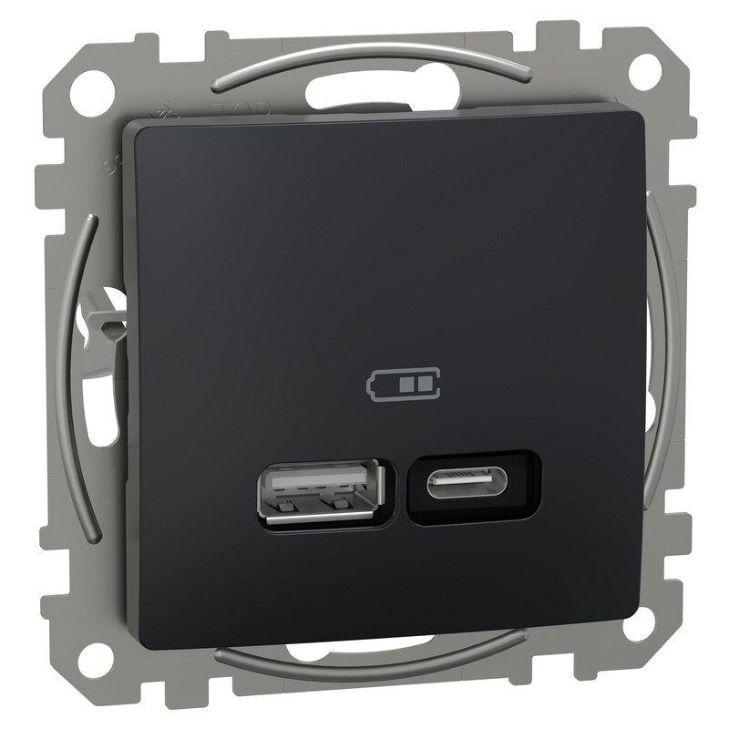 Zásuvka nabíjecí USB Schneider Electric Sedna Design antracit