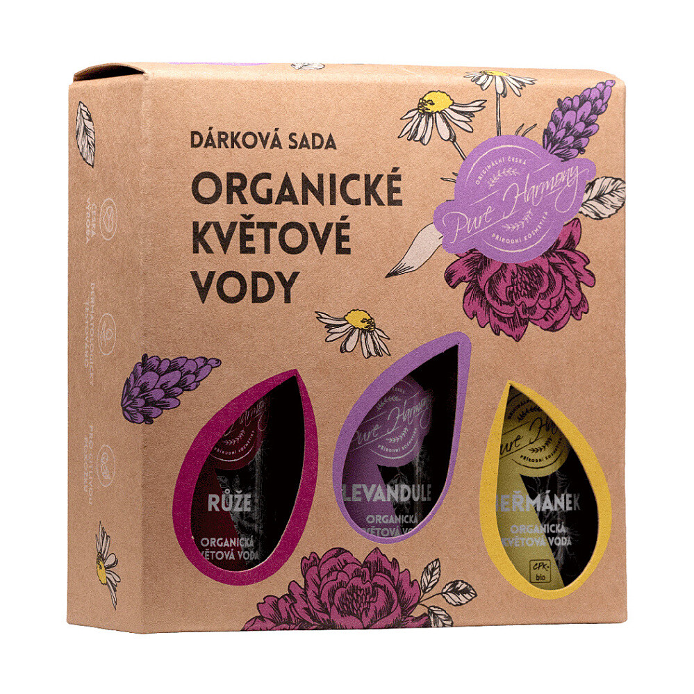 PURE HARMONY Dárková sada Organické květové vody