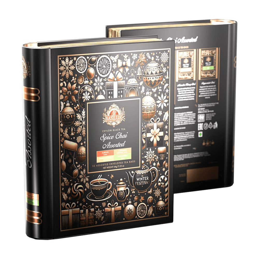 BASILUR Vánoční kořeněná kolekce kniha 32 sáčků