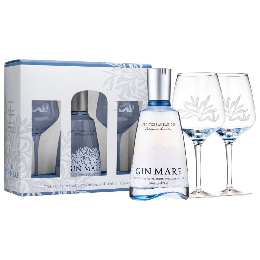 Gin Mare 0,7l 42,7% + 2x sklo GB