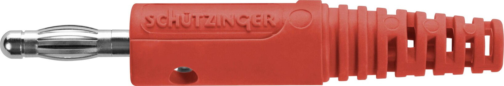 Schützinger DI FK 8 L Ni / RT banánek zástrčka červená 1 ks