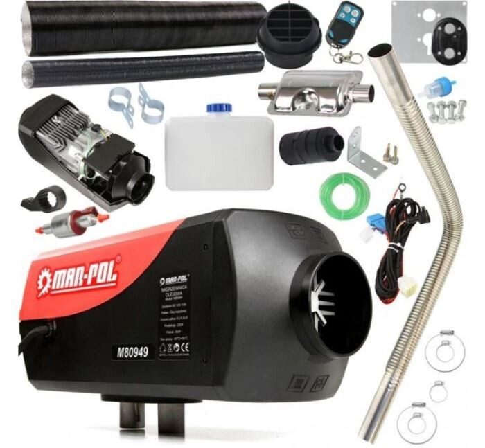 Naftové nezávislé topení 8 kW, 12 V MAR-POL