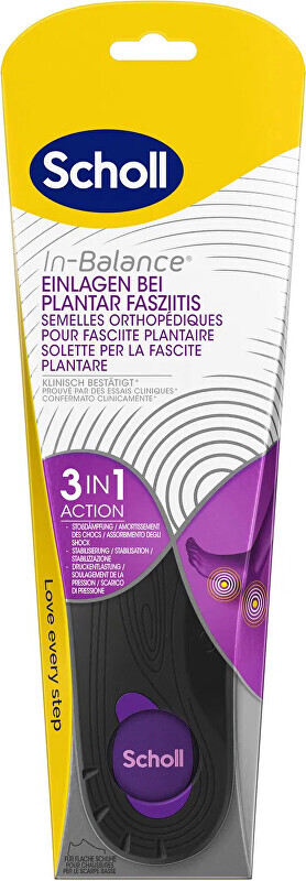 Ortopedické vložky In-Balance Plantar Fasciitis (Insole) 1 pár Scholl / Varianta: Large