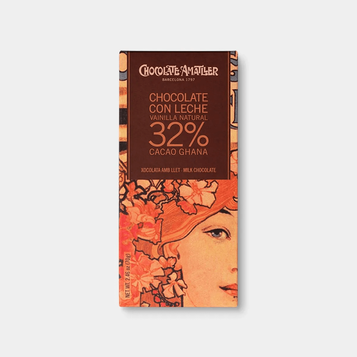 Amatller mléčná čokoláda 32 % s vanilkou 70g