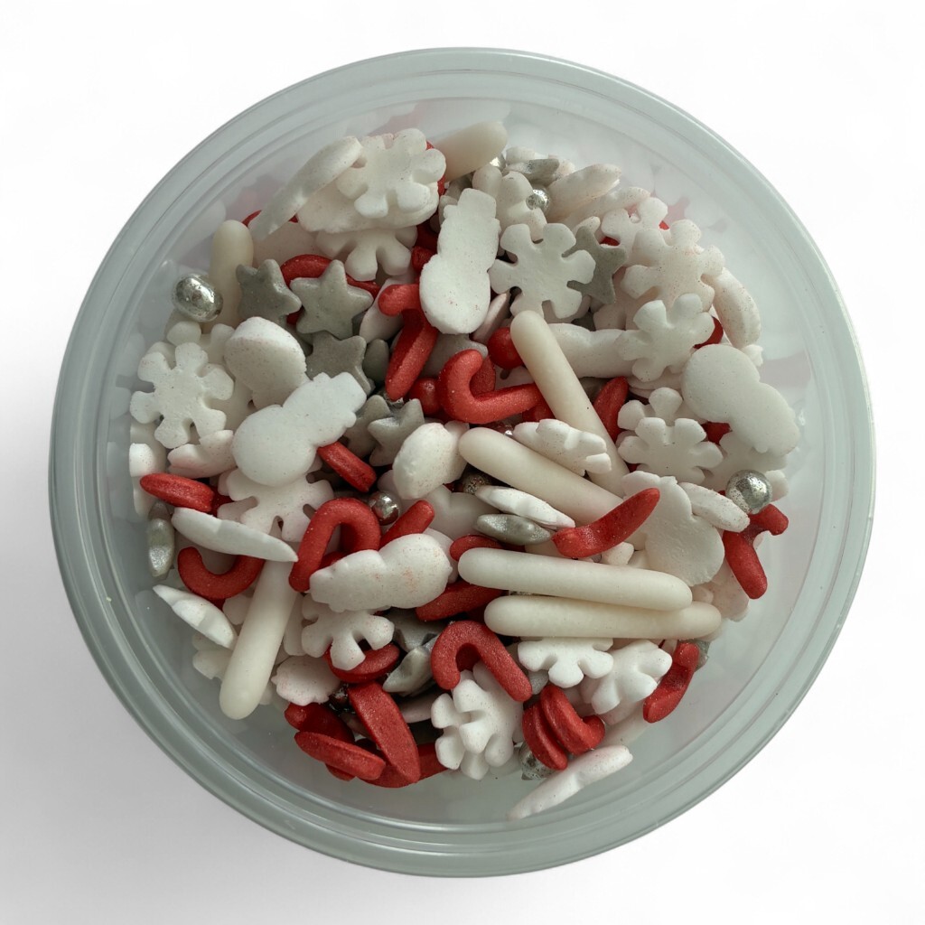 Hospodyňkám.cz Cukrové zdobení Vánoční mix Červený 30g