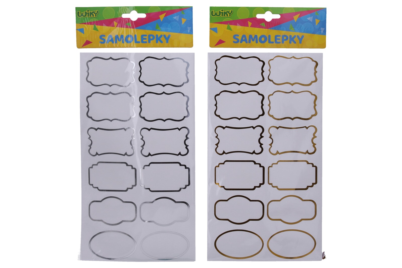 Nálepky 14x25,5 cm na kořenky, jmenovky rámeček