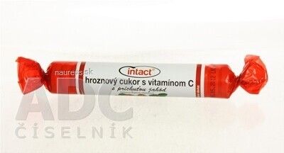 Sanotact GmbH INTACT rolka HROZNOVÝ CUKR S vit.C JAHODA pastilky 1x40g 40 g