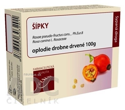 Hanus - Bylinné prípravky HANUS ŠIPKY Oplodí drobné drcené vakuové bal. 1x100 g 100g