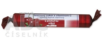 Sanotact GmbH INTACT rolka HROZNOVÝ CUKR S vit.C pastilky s příchutí višní 1x40g 40 g