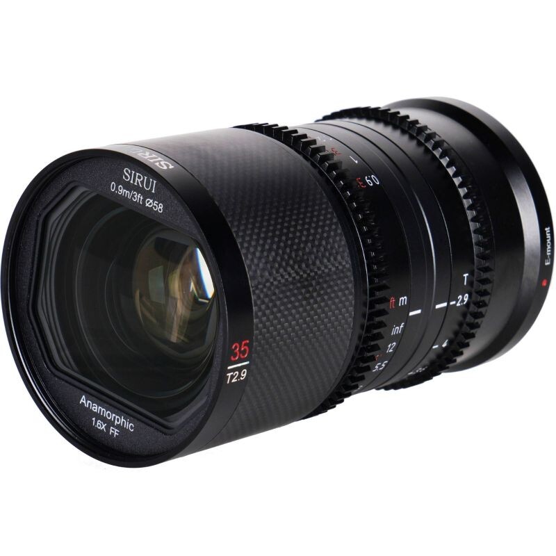 SIRUI 35 mm T2,9 Anamorphic Saturn 1,6x Carbon Fiber (Blue Flare) pro Nikon Z
