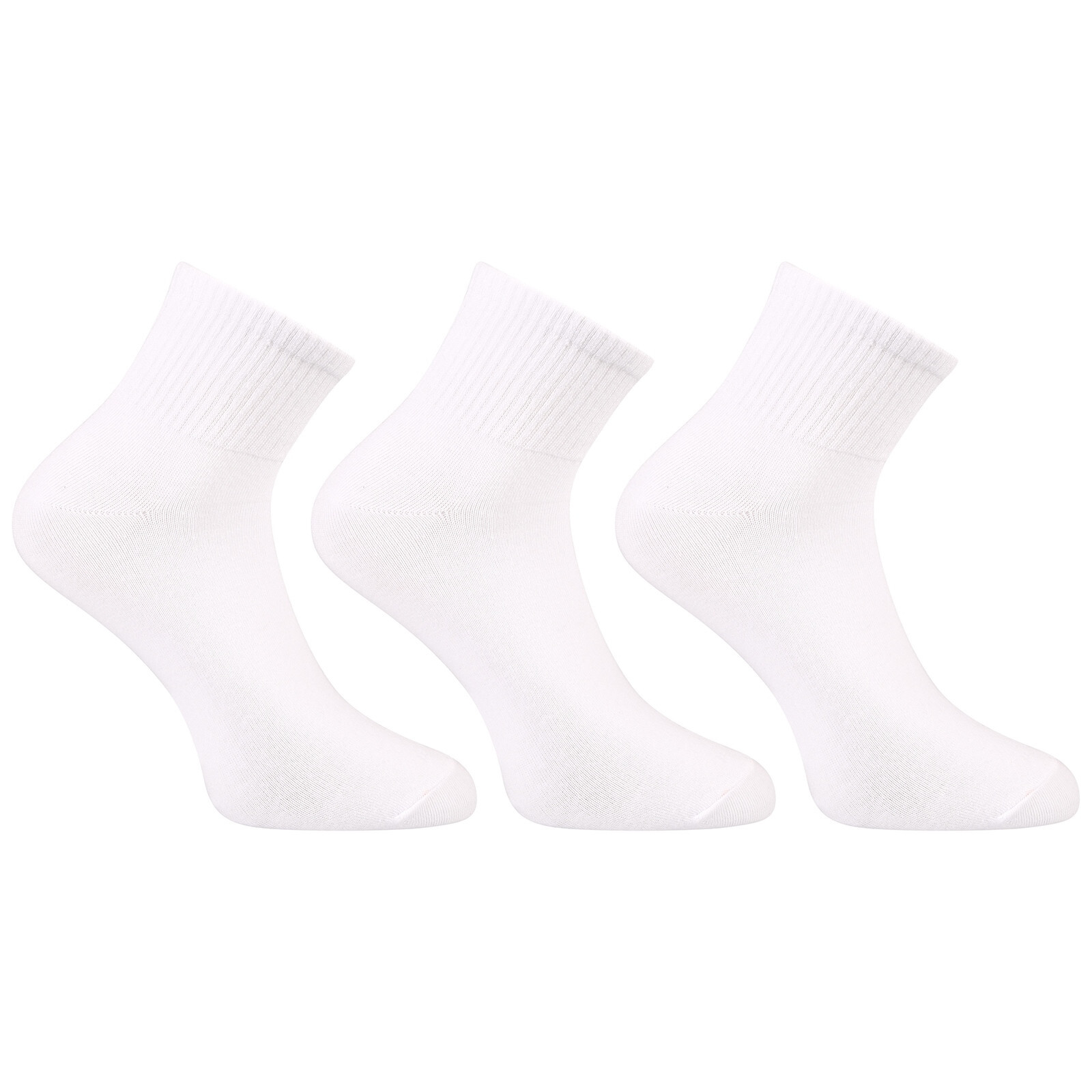 3PACK ponožky Benysøn kotníkové bílé (B-6152) M