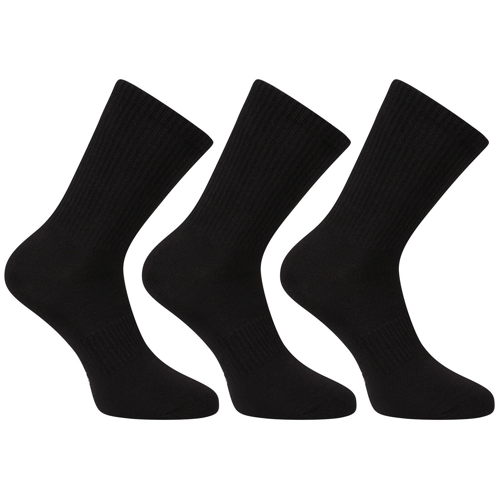 3PACK ponožky Benysøn vysoké černé (B-6201) M